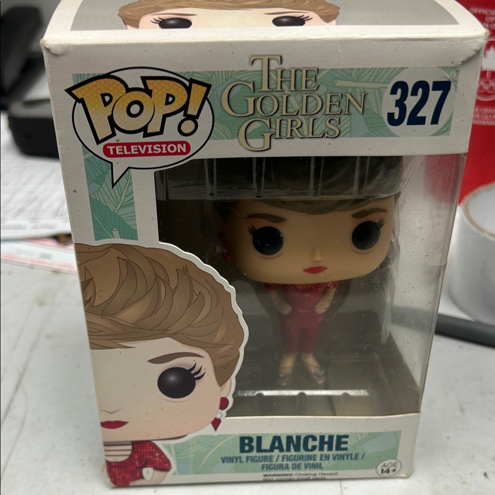 Funko Pop The Golden Girls Blanche Figure with Red and Black Accents